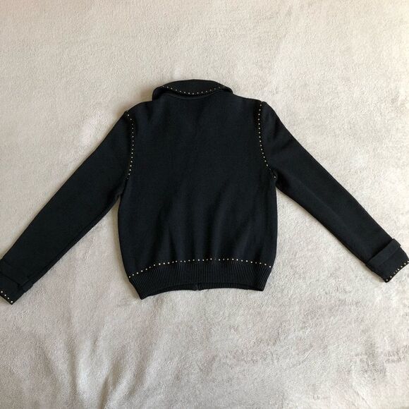 NWOT St. John Collection Gold Studded Zip Jacket - Picture 15 of 16